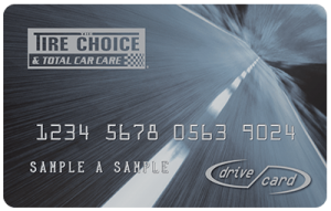 Tire choice drive card